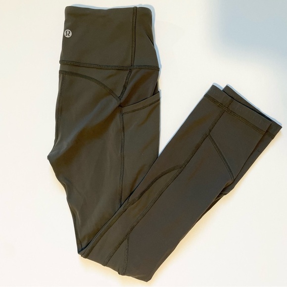 Lululemon All The Right Places Crop Leggings in Army Green - Picture 2 of 8